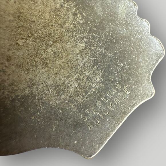 Vintage Sterling Silver Charm Bracelet  sz 7 Personalized Silhouette Charms 13pc - Picture 12 of 12